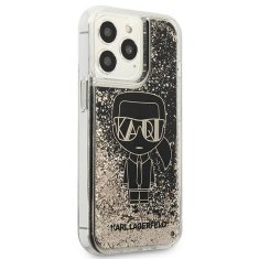Karl Lagerfeld KARL LAGERFELD etui za IPHONE 13 Pro KLHCP13LLGGKBK (Liquid Glitter Gatsby Ikonik) črn