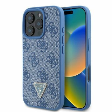 Guess GUESS etui za IPHONE 16 Pro GUHCP16LP4TDPB (PU Leather 4G Triangle Strass) modra