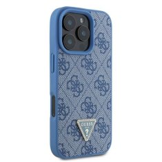 Guess GUESS etui za IPHONE 16 Pro GUHCP16LP4TDPB (PU Leather 4G Triangle Strass) modra
