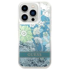 Guess GUESS etui za IPHONE 14 Pro GUHCP14LLFLSN (Liqide Glitter Flower) zelen