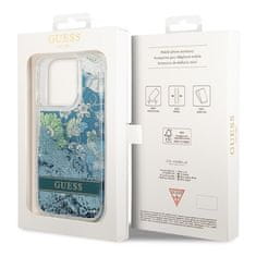 Guess GUESS etui za IPHONE 14 Pro GUHCP14LLFLSN (Liqide Glitter Flower) zelen