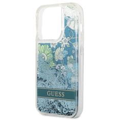 Guess GUESS etui za IPHONE 14 Pro GUHCP14LLFLSN (Liqide Glitter Flower) zelen
