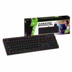 ART ART žična tipkovnica USB A QWERTY mehanska z osvetlitvijo AK-51 črna
