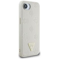 Guess GUESS etui za IPHONE 16e (SE 4 2025) združljiv z MagSafe GUHMPSE4PGBTME (Grained PU Hot Stamp Peony Triangle Logo) bež
