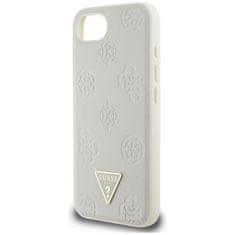 Guess GUESS etui za IPHONE 16e (SE 4 2025) združljiv z MagSafe GUHMPSE4PGBTME (Grained PU Hot Stamp Peony Triangle Logo) bež