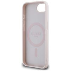 Guess GUESS etui za IPHONE 16e (SE 4 2025) združljiv z MagSafe GUHMPSE4PGBTME (Grained PU Hot Stamp Peony Triangle Logo) bež