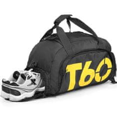 Smania Vodoodporna športna torba SportPack ~ Črno-rumena | Športna torba za fitnes | Večnamenska torba za šport