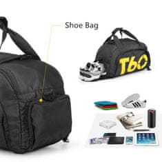 Smania Vodoodporna športna torba SportPack ~ Črno-rumena | Športna torba za fitnes | Večnamenska torba za šport