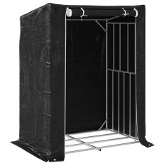 Vidaxl vidaxL Stojalo za drva z dežnim pokrovom 150x100x200cm pocinkano jeklo