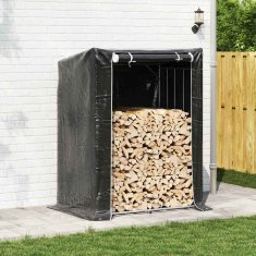 Vidaxl vidaxL Stojalo za drva z dežnim pokrovom 150x100x200cm pocinkano jeklo