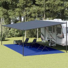 Vidaxl Preproga za šotor 400x800 cm modra HDPE