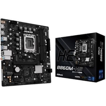 ASRock B860M-H2 osnovna plošča, LGA1851, DDR5, mATX (90-MXBS00-A0UAYZ)