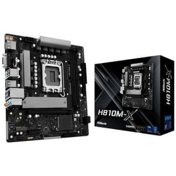 ASRock H810M-X osnovna plošča, LGA1851, DDR5, mATX (90-MXBS4-A0UAYZ)