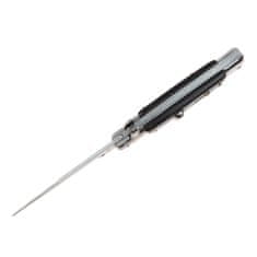 BSH STILETTO klasični vzmetni nož ITALIJA z medeninastimi elementi, črn, 22 cm, T-495