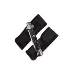 BSH STILETTO klasični vzmetni nož ITALIJA z medeninastimi elementi, črn, 22 cm, T-495