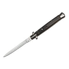 BSH Vzmetni nož STILETTO ITALY z medeninastimi elementi, črn, 33,5 cm, T-496