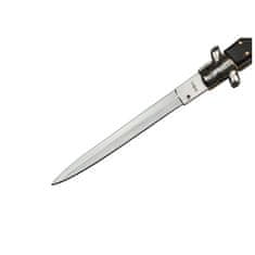 BSH Vzmetni nož STILETTO ITALY z medeninastimi elementi, črn, 33,5 cm, T-496