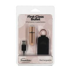 PowerBullet Mini bullet vibrator s kristalom PowerBullet First Class 9 Function, Rose Gold