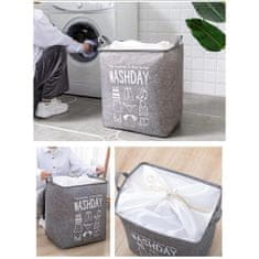 LIVEFY koš za perilo Washday 50×40×50 cm, siv