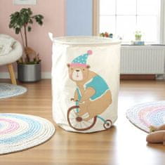 LIVEFY koš za igrače / perilo Teddy 35×45 cm, bel