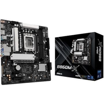ASRock B860M-X osnovna plošča, LGA1851, DDR5, mATX (90-MXBRX0-A0UAYZ)