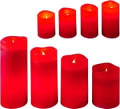 Weltbild LED voščene sveče Viva Magenta, komplet 8 kosov