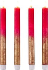 Weltbild LED voščene sveče Magenta Shine, 4 kosi