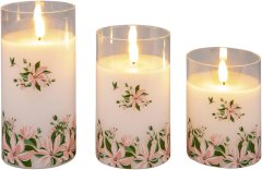 Weltbild Sveče Magnolia LED, komplet 3 kosov