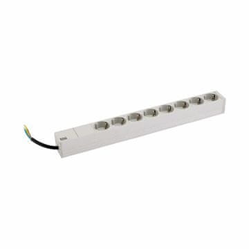 Bachmann razdelilec rack 8x220V siv brez kabla* 333.416
