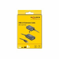 Delock line extender/repeater USB do 10m +hub 82748