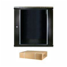 Datech zidni kabinet 12U 635 600x450 črn + polica DP.6412.9001