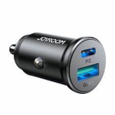 Joyroom polnilec avtomobilski 12V 24V 30W PD QC TipA TipC črn JR-CCN05
