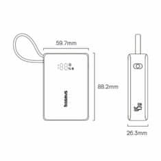 BASEUS prenosna baterija 10.000mAh 45W PowerBank TipC kabel črna P10076803123-0
