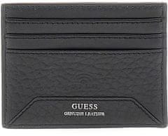 Guess Usnjena torbica za kartice SMBAGRLEA25-BLA