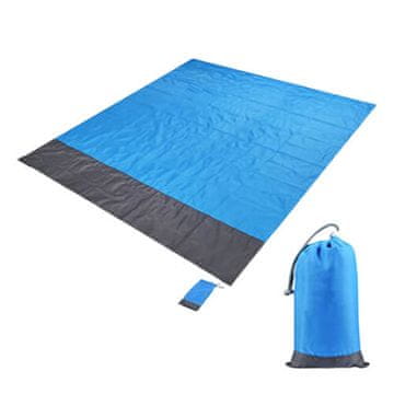 Smania Prenosna plažna podloga - Modra (200 × 210 cm) | Vodoodporna podloga