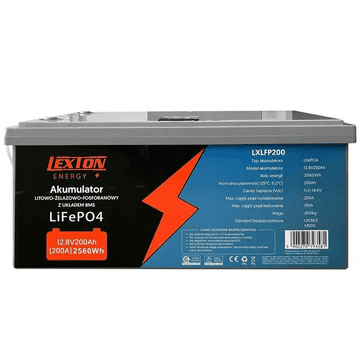 Lexton Gel baterija LiFePO4 , Bluetooth 200Ah BMS