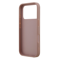 Guess GUHCP17LHG4SGP silikonski ovitek za iPhone 17 Pro - roza z bleščicami in zlatim logom