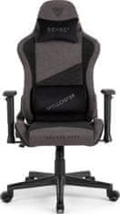 SENSE7 Igralni stol Spellcaster Senshi FF, Črno-Siva