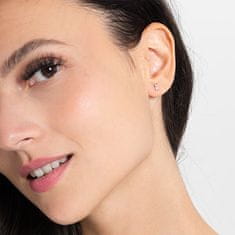 Brilio Nežni uhani iz belega zlata s kubičnim cirkonom 14/250.231/17ZIR Esp