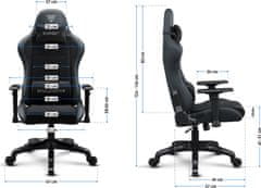 SENSE7 Igralni stol Fuku PU Suede, Črna