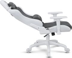 SENSE7 Igralni stol Fuku PU Suede, Belo-Sivi