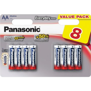 Panasonic LR6 8BP AA Ev Power alk