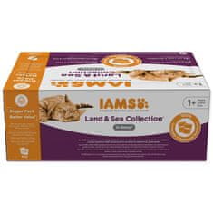 IAMS Delights Adult morski sadeži in meso s kopnega v omaki v večpaketnem pakiranju 6120g (72x85g)