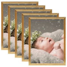 Vidaxl Foto okvirji 5 kosov namiznii zlati 21x29,7 cm MDF