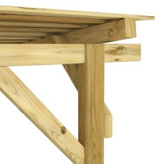 Vidaxl Vrtni nadstrešek impregnirana borovina 180x180x189 cm