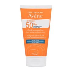 Avéne Sun Fragrance-Free Fluid Ultra-Light SPF50+ vodoodporen fluid za zaščito pred soncem za občutljivo, normalno in mešano kožo 50 ml unisex