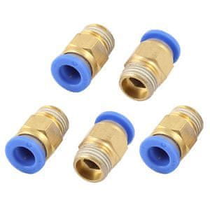 Start3Dprint 5kosov Hitra spojka 1/8" navoj na 6mm cev - hitra pnevmatska spojka