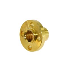 Start3Dprint 2kosa Trapezna matica T8 TR8x8 medenina s prirobnico, hod 8 mm, prirobnica 22 mm