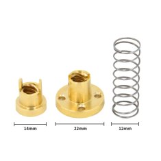 Start3Dprint 2kosa T8 TR8x8 protizračna medeninasta trapezna matica s prirobnico