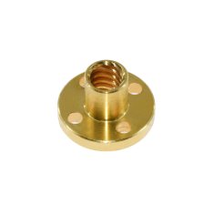 Start3Dprint 2kosa Trapezna matica T8 TR8x8 medenina s prirobnico, hod 8 mm, prirobnica 22 mm